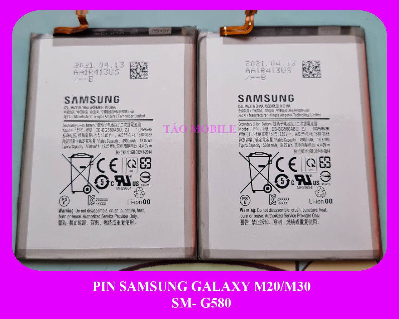 Pin samsung galaxy m20 m30 zin công ty