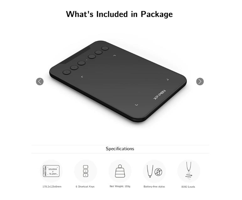 BẢNG VẼ ĐIỆN TỬ XP-PEN DECO MINI4 ANDROID 8192 MỨC LỰC NHẤN KÈM BÚT VẼ KHÔNG SẠC P05D - HÀNG CHÍNH HÃNG
