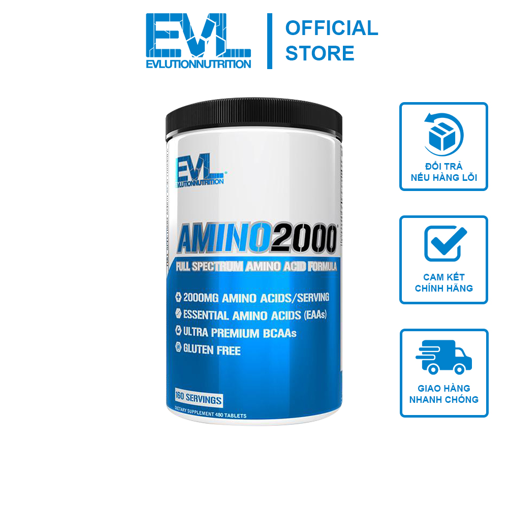 Viên uống bổ sung hỗ trợ tăng cơ bắp evlution amino 2000 480 viên