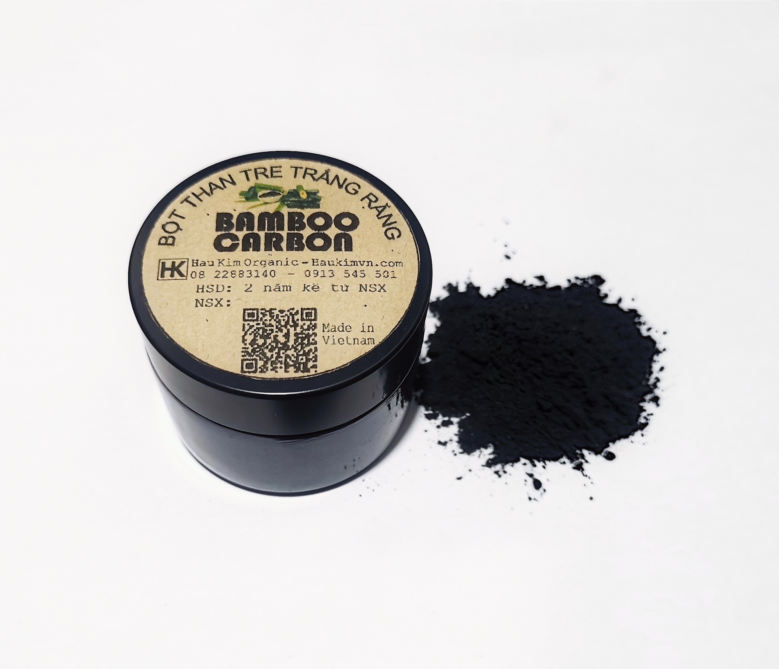 Bột than tre hoạt tính trắng răng Organic 30g