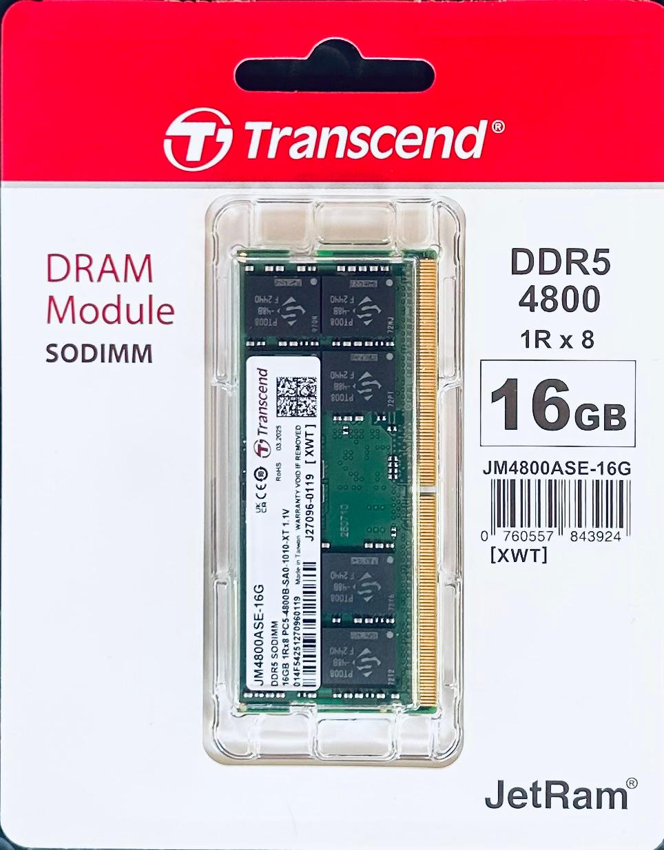 16Gb Ddr5 4800Mhz Ram - High Performance Laptop Sodimm, Limited