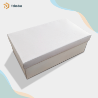 (ISI 20)Kardus Box Sepatu Polos 32 x 20 x 12 cm Dus Sepatu Model Tutup Terpisah (Bisa Custom) - Tokodus Bandung