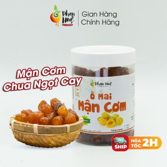 Ô mai xí muội mận cơm dẻo xào cay Phan Huệ Hộp 500g. Vị chua ngọt. Đặc sản Hà Nội. Ăn là nhớ