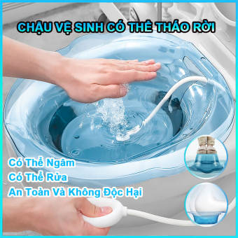 Chậu xông vùng kín kèm vòi xịt, Chậu Xông Hơi Vùng Kín, Châu Xông Hơi Sau sinh Tiện lợi- Chậu xông hơi vùng kín đa năng gấp gọn tiện lợi thuận tiện dễ sử dụng, Chậu vệ sinh.