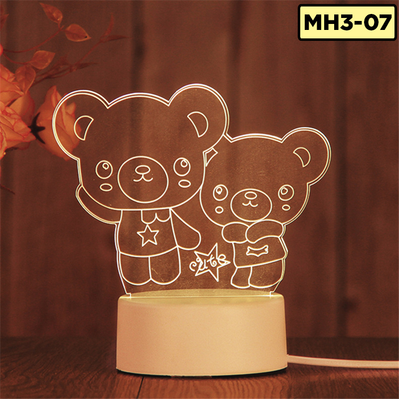 Đèn LED 3D nhiều mẫu khác nhau, quà tặng tình yêu, mô hình xe đẹp,đèn ngủ đèn trang trí decor