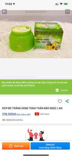 Kem  Bơ Trắng Sáng Toàn Thân Bảo Ngọc Lan