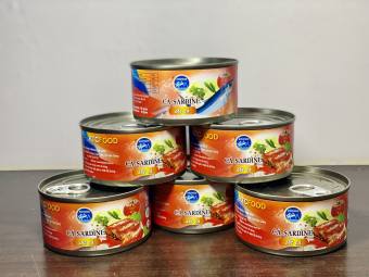 Combo 6 hộp cá mòi sốt cà KTC 155gr (lon dẹp)- Cá hộp xuất khẩu KTC FOOD