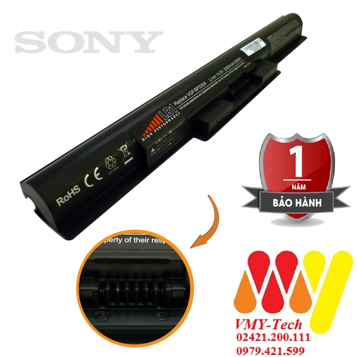 Pin laptop sony vaio vgp-bps35a fit 14e 15e svf142c29l svf142c29u 4cell hàng zin