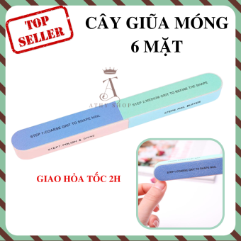 GIŨA BÓNG MÓNG TAY 6 MẶT 18x1.6x2cm đồ dũa móng nhiều mặt giũa đa chức năng dụng cụ dũa móng tay chân đồ nghề làm móng chuyên nghiệp tốt rẻ ATHY SHOP