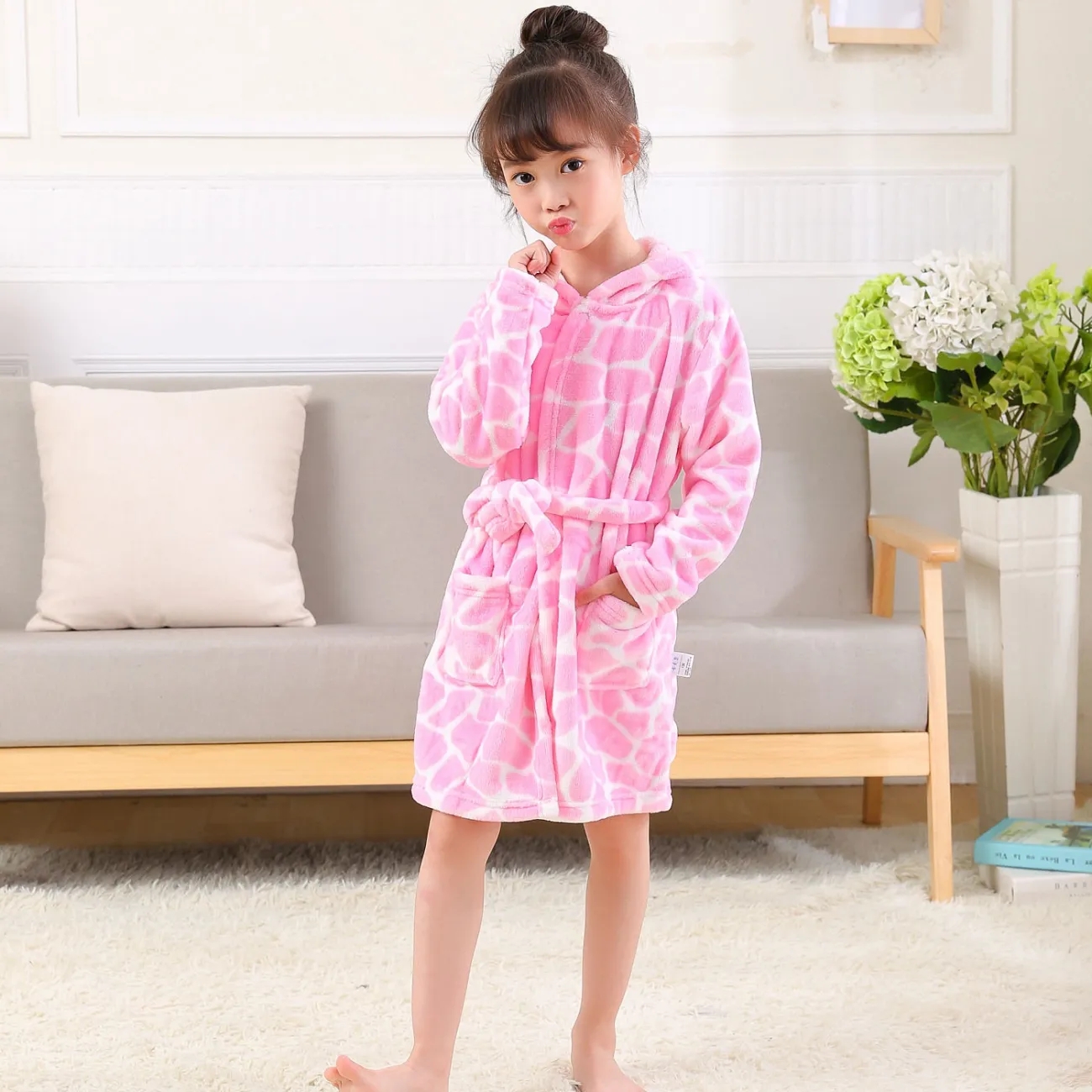 Dễ thương trẻ sơ sinh bé trai bé gái động vật áo choàng tắm cho bé em bé khăn tắm trùm đầu trẻ em áo choàng tắm trẻ em khăn tắm biển trẻ mới biết đi vải flannel in áo choàng cho bé nam nữ mặc quần áo
