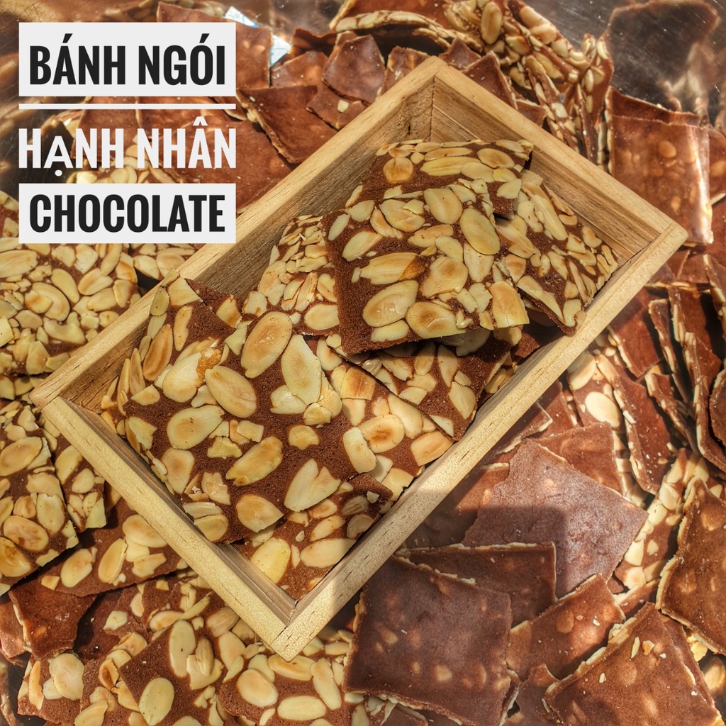 Bánh ngói hạnh nhân vị socola 1kg/ 500g/ 250g - bánh ngói hạnh nhân ăn kiêng giảm cân