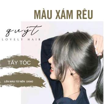 THUỐC NHUỘM TÓC MÀU XÁM RÊU+TẶNG KÈM OXY-LÊN MÀU TỪ LEVEL 9-10