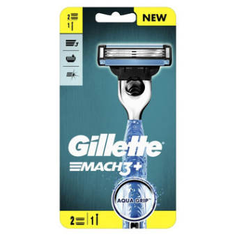 Dao Cạo Râu Gillette Mach3+ New (1 Cán + 2 Lưỡi)