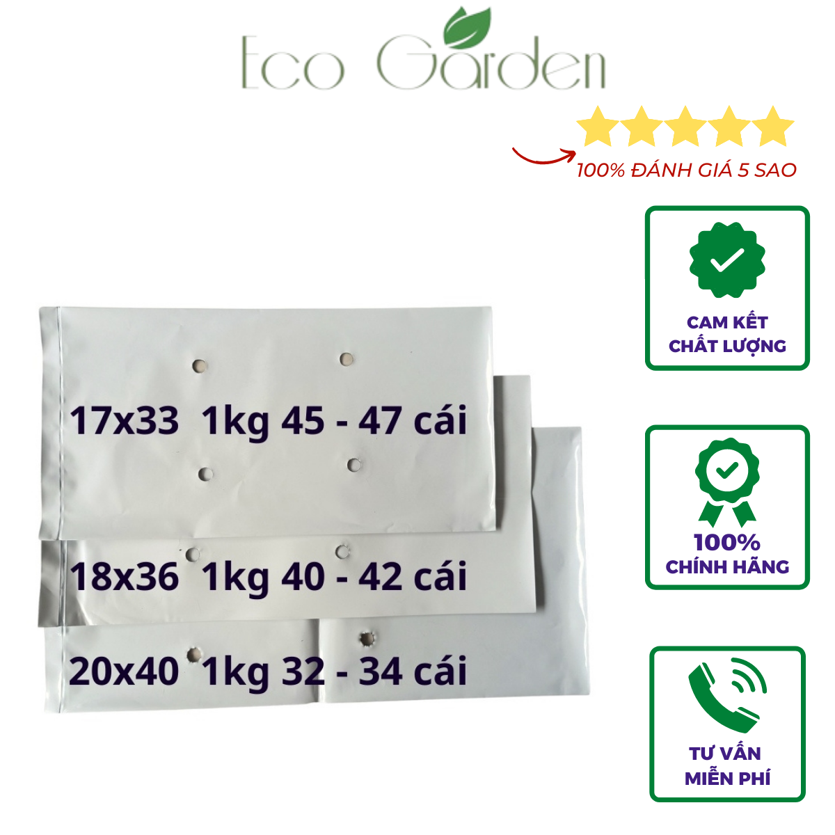 1Kg túi PE trồng cây, túi trồng dưa lưới 2 lớp nilon trắng đen