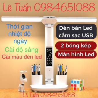 Đèn học tích điện, Đèn Led học chống cận để bàn LED 3 chế độ đọc sách, máy tính, làm việc, màn hình LCD, tích hợp pin 3200mAh sử dụng 4-12h, Shop có bán Sỉ đại lý 0984651088