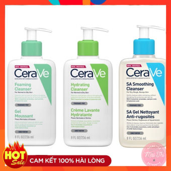 Sữa Rửa Mặt Dịu Nhẹ Cerave Cho Da Dầu Và Da Khô, Da Mụn 236ml - Bản Pháp