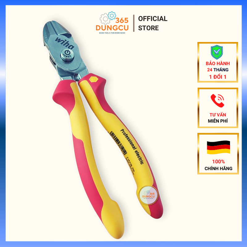 Kìm cắt cộng lực cách điện 1000v wiha 38191 germany bicut 200mm - hàng chính hãng