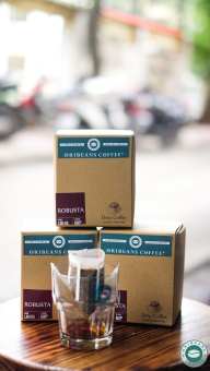 Cà phê Robusta túi lọc, hộp 10 túi thương hiệu ORIBEANS, cafe nguyên chất