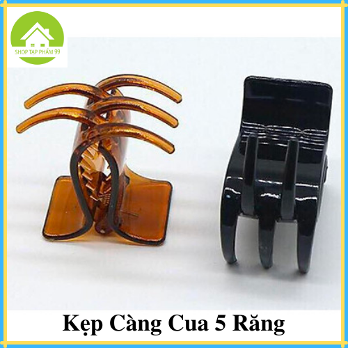 Kẹp tóc càng cua 5 răng mix màu, phụ kiện