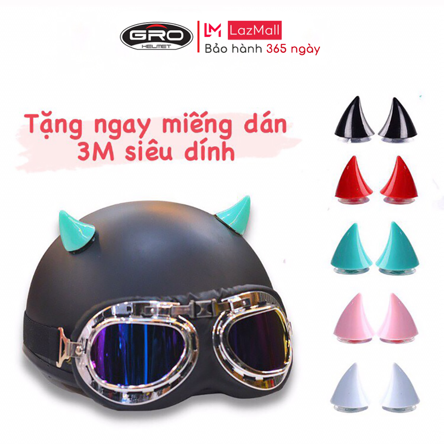 Sừng nhỏ gắn mũ bảo hiểm siêu cute, phụ kiện gắn nón bảo hiểm độc lạ, nhiều màu