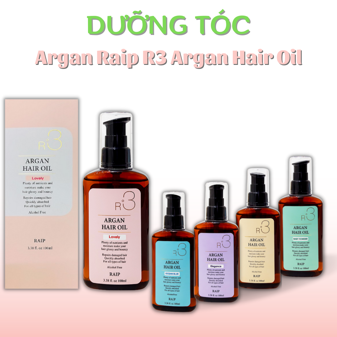 Dầu dưỡng tóc Argan Raip R3 Argan Hair