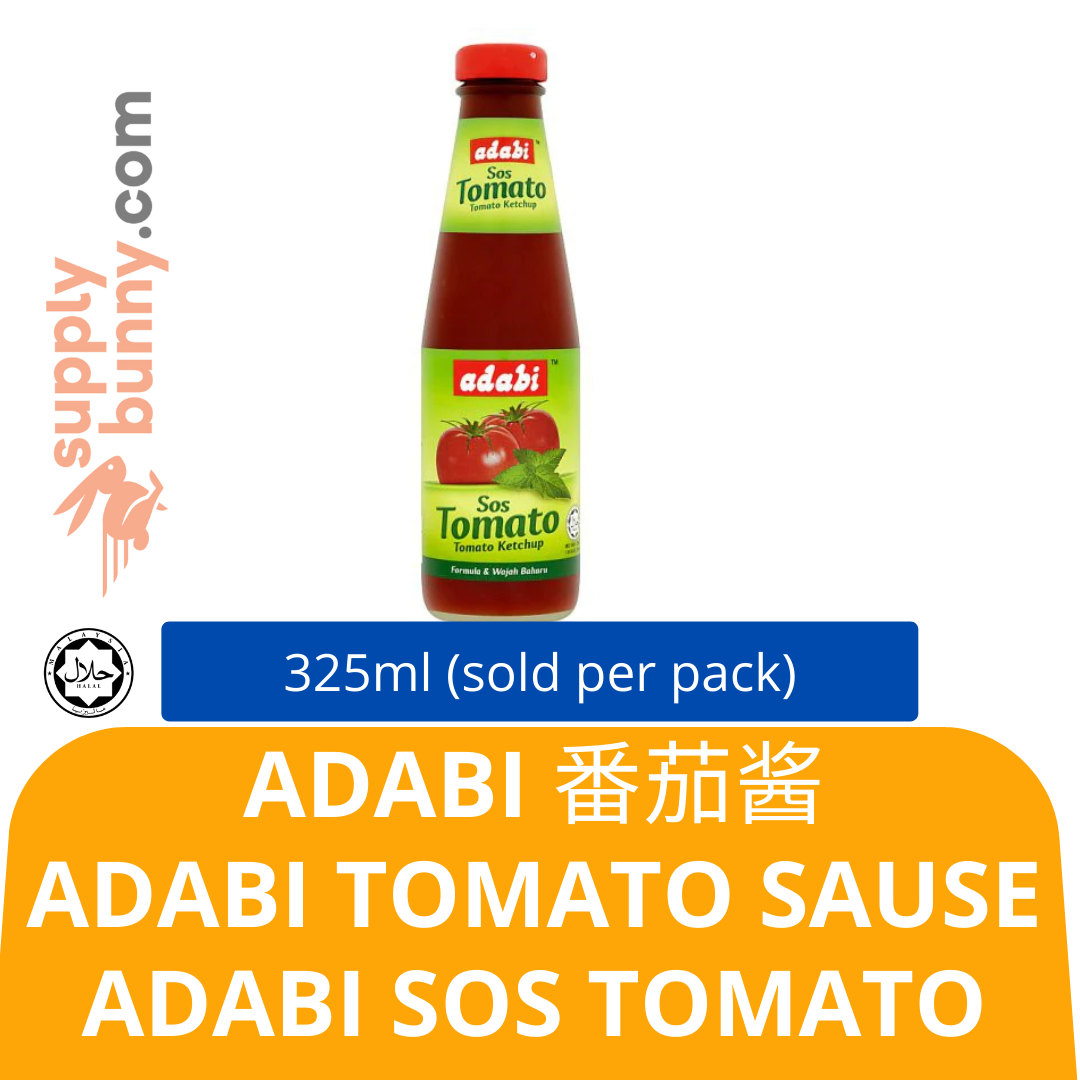 Adabi Sauce Tomato 325Ml (Sold Per Bottle) Sos Tomato 番茄酱 Halal