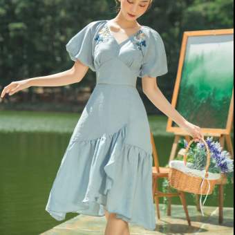 OLV - Đầm Sapphire Embro Dress