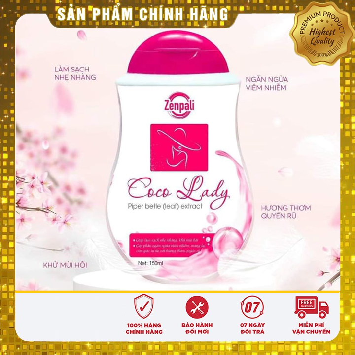 Dung dịch vệ sinh coco lady zenpali 150ml, dung dịch vệ sinh phụ nữ coco lady zenpali