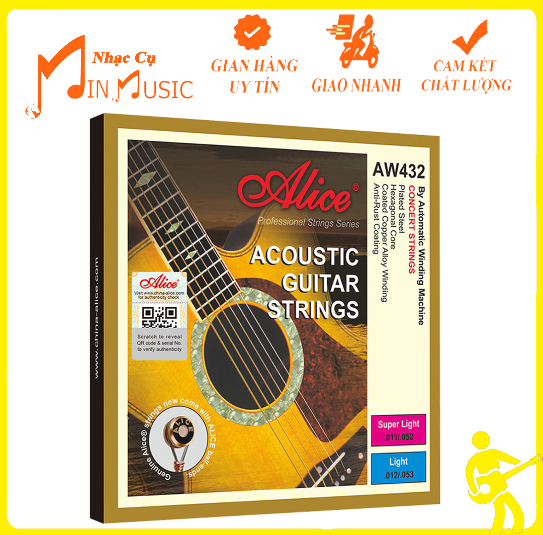 Dây đàn guitar acoustic alice aw432