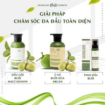 Dầu gội bưởi Maccadin + Tinh dầu bưởi Hoàng Cầm 100ml ( mẫu mới nhất nga hoàng )