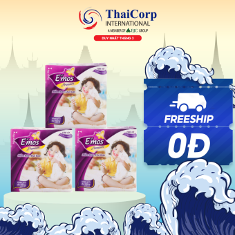 Lốc 3 Gói Khăn Giấy Ăn Cao Cấp 24x24cm E'mos Premium 2 lớp (100 tờ/Gói)