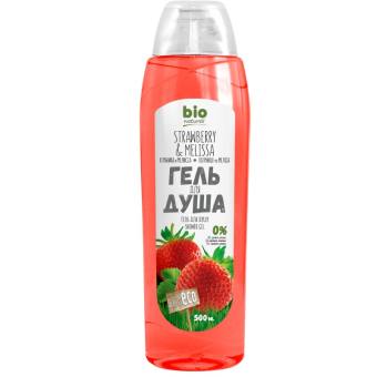Gel tắm Bio Naturell "dâu tây và tía tô đất", 500ml giúp làm sạch, mềm mịn da