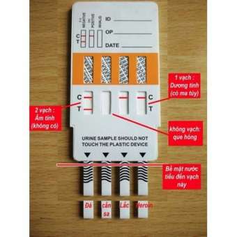Que thử ma túy tổng hợp - Que thử ma túy đá -4 chân
