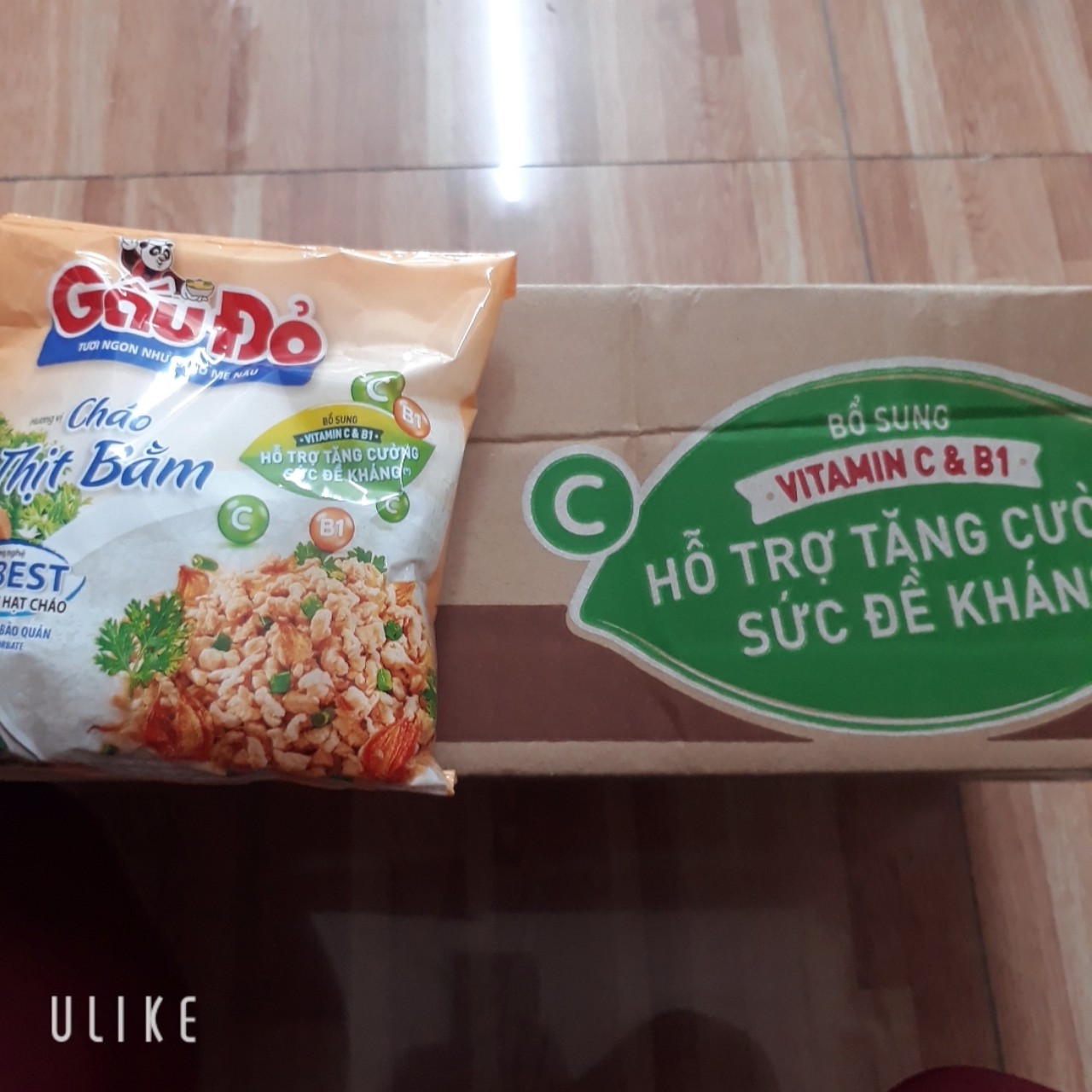 Thùng cháo gấu đỏ thịt bằm