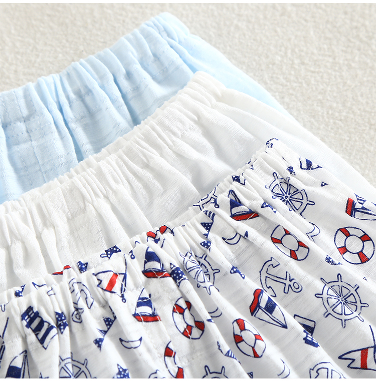 quần soóc thể thao cho trẻ em, quần ngắn in màu xanh dương, dành cho bé trai và bé gái 3