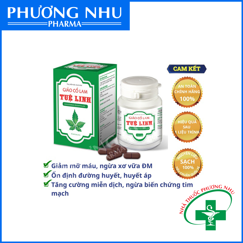 Giảo Cổ Lam Tuệ Linh - Hỗ trợ Phòng ngừa Bệnh Tim Mạch, Tiểu Đường, Mỡ Máu