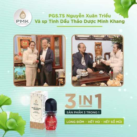 Tinh dầu thảo dược thiên nhiên Phúc Minh Khang 3 trong 1 chỉ cần bôi không cần uống hết ho hết sổ mũi long đờm