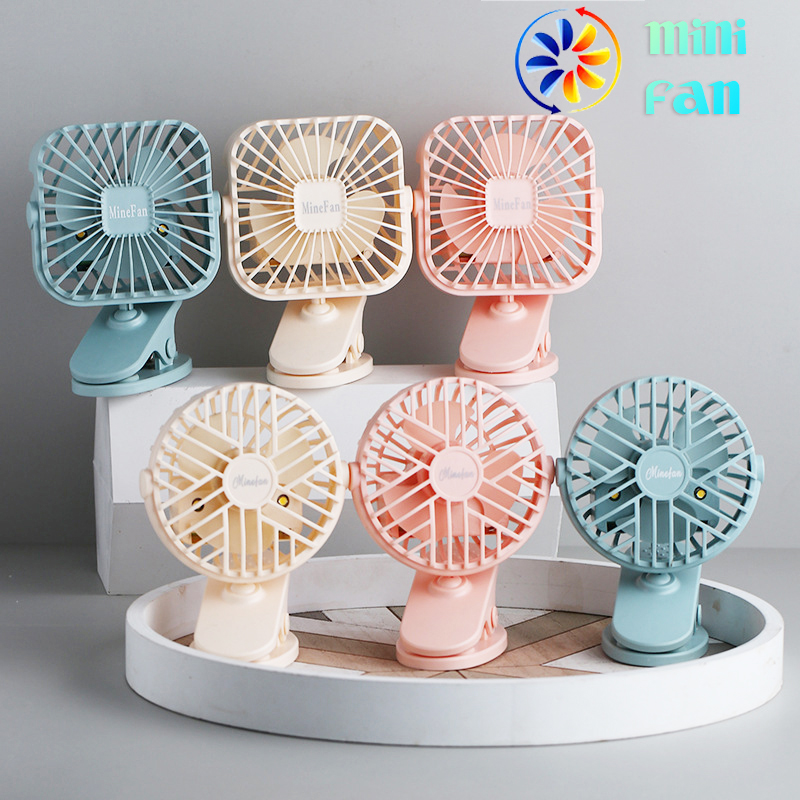 [BH 3 THÁNG] Quạt kẹp sạc mini tích điện mini Fan 2200mAh 3 chế độ có thể cầm tay - quạt kẹp bàn hoặc quạt mang đi học - quạt sạc mini tích điện xoay 360° độ