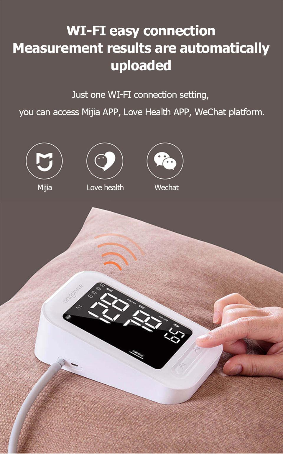 ANDON Smart [ Blood Pressure ] Monitor KD5907 (White) with 1 Year