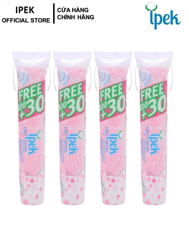 Combo 4 bông tẩy trang ipek 130 miếng