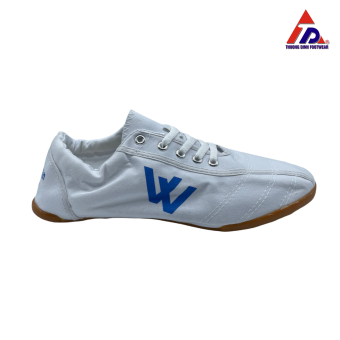 [Rẻ vô địch] [Ảnh thật] [Chính hãng] Giầy vải Thượng Đình có đinh bảo hộ hoặc đá bóng BD05- Màu trắng xanh