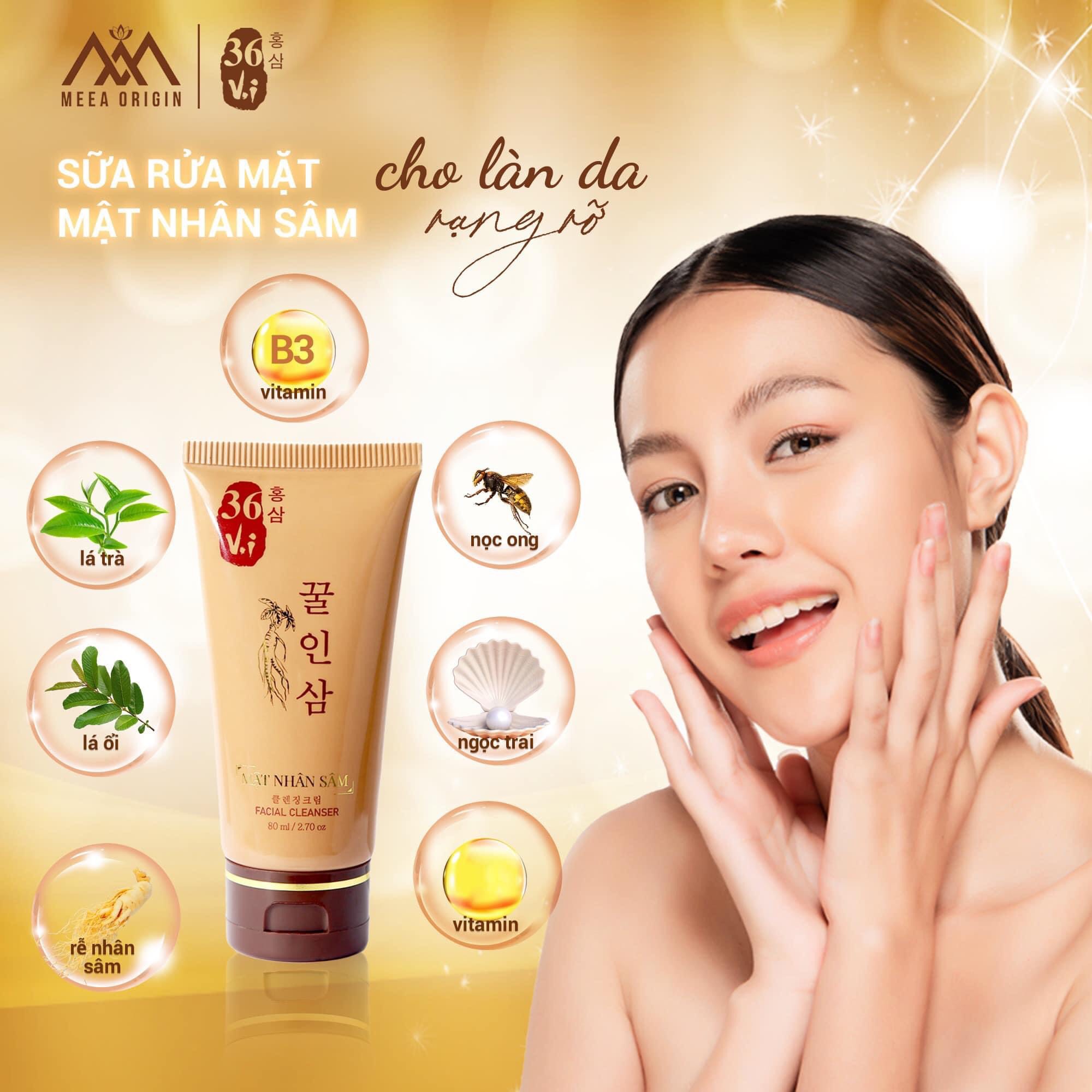 Sữa rửa mặt mật nhân sâm 36 vị chính hãng