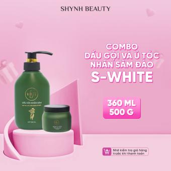 Combo Dầu gội và ủ nhân sâm đào giúp giảm gàu và rụng tóc S-White