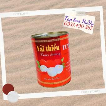 Vải thiều nước đường Tuyết Sơn lon 565g [FREE SHIP][BienHoa] tap hoa havy