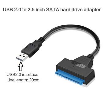 Bộ Chuyển Đổi Ổ Cứng SATA USB 3.0/2.0/Type C Sang 2.5 Inch Chuyển Đổi Cáp, Cho Ổ Cứng/SSD 2.5''