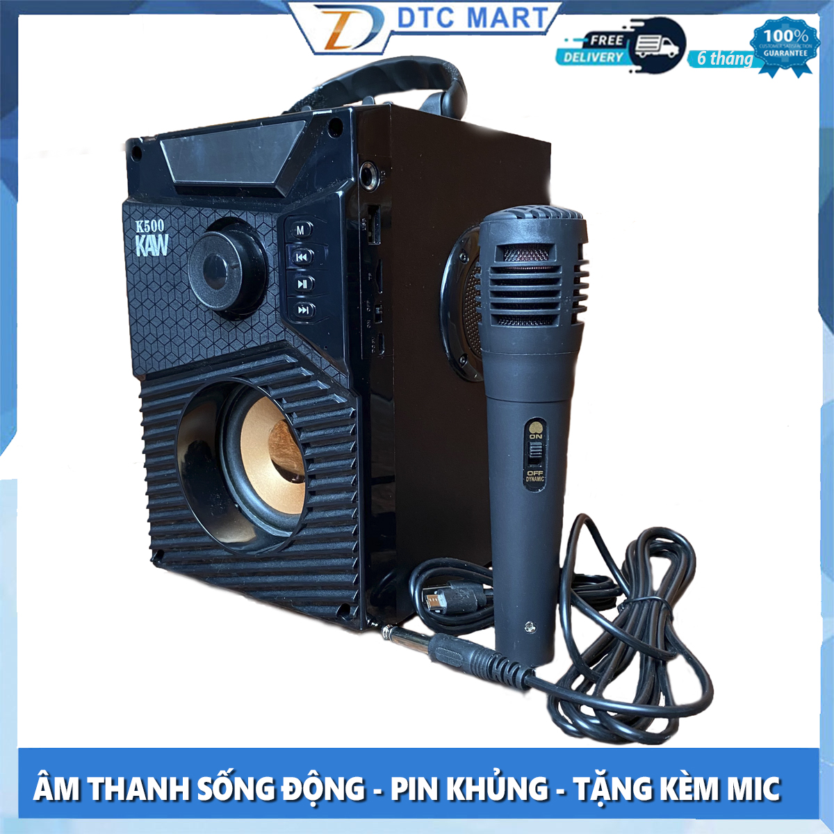 Loa hát karaoke Có Mic - Loa Công Suất Lớn - Loa A300 Hozito Cao Cấp Đi Kèm Mic Cắm Trực Tiếp. Loa Hat Karaoke Bluetooth Kẹo Kéo.
