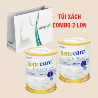 Combo 2 lon Sữa bột Wincofood Bonecare Calcimax+ (850g/lon) Ngừa loãng xương, hỗ trợ xương khớp, ngừa tiểu đường, phòng chống béo phì, giúp đẹp dạ, tăng sức đề kháng