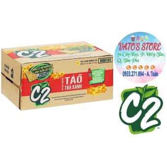 Thùng 24 Chai Trà Xanh C2 Táo 360ml