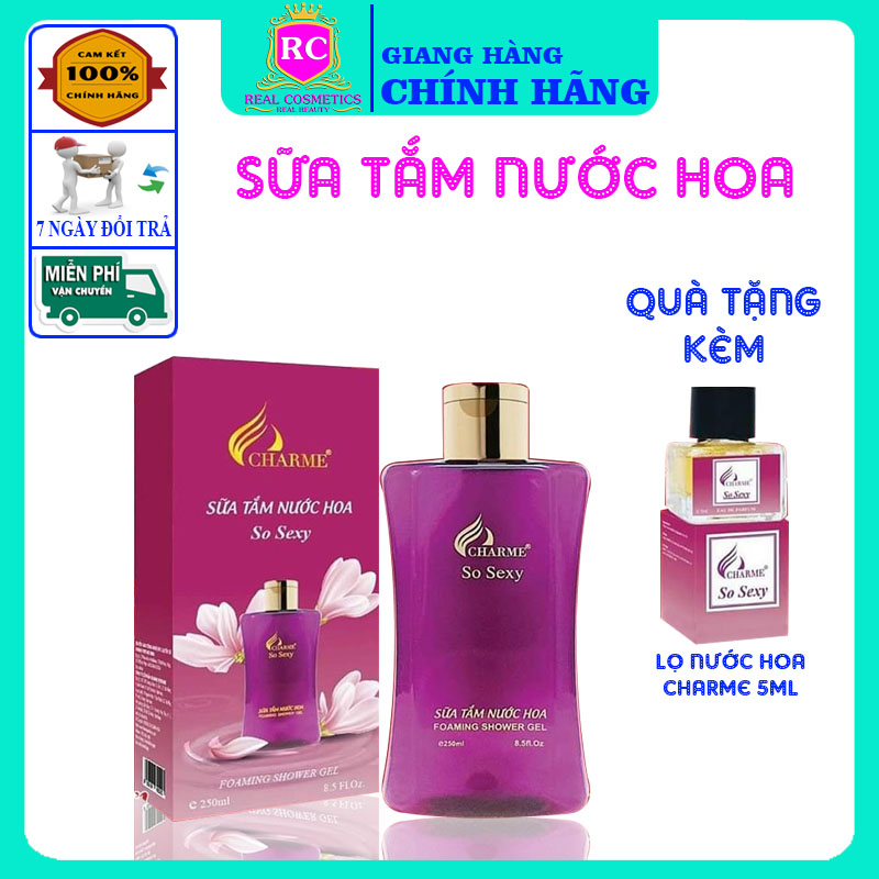 Sữa tắm hương nước hoa, hương thơm quyến rũ bền lâu, chai 250ml