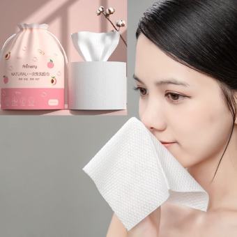 Khăn Lau Mặt Dùng 1 Lần 100% Bông Tự Nhiên, Cuộn Khăn Giấy Lau Mặt Đa Năng, Khăn Khô Tẩy Trang Animerry